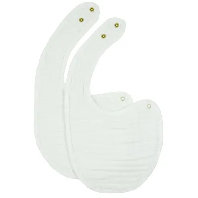 Baby Bib | Cloud Muslin |  White | Lou Lou and Co.