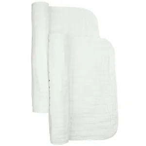 Baby Burp Cloth | Cloud Muslin |   White | Lou Lou and Co.