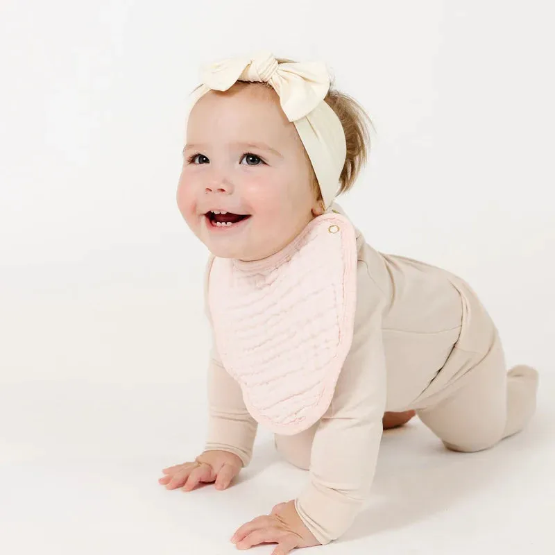 Cloud Muslin Bib 2 Pack, Blush