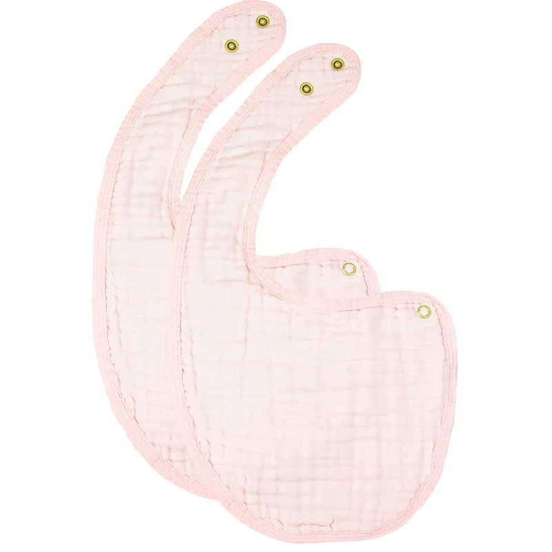 Cloud Muslin Bib 2 Pack, Blush