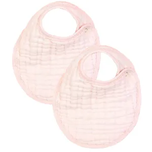 Cloud Muslin Bib 2 Pack, Blush