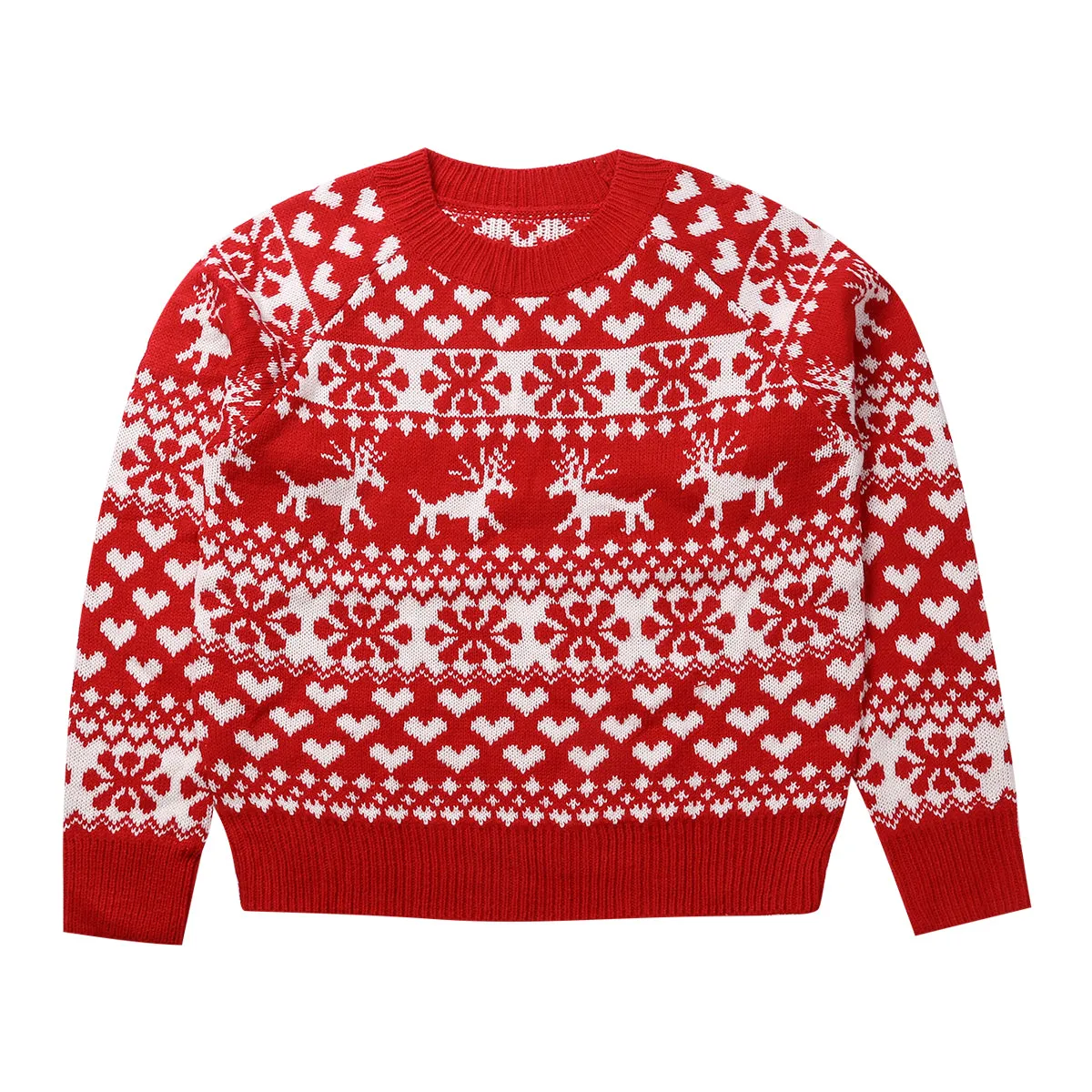 DressBetty - Christmas Sweater Knitted Pullover Sweater Snowflake Elk Print Sweaters