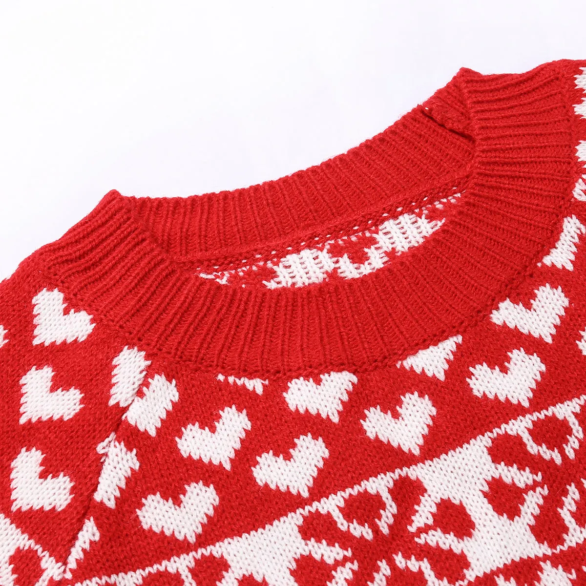 DressBetty - Christmas Sweater Knitted Pullover Sweater Snowflake Elk Print Sweaters
