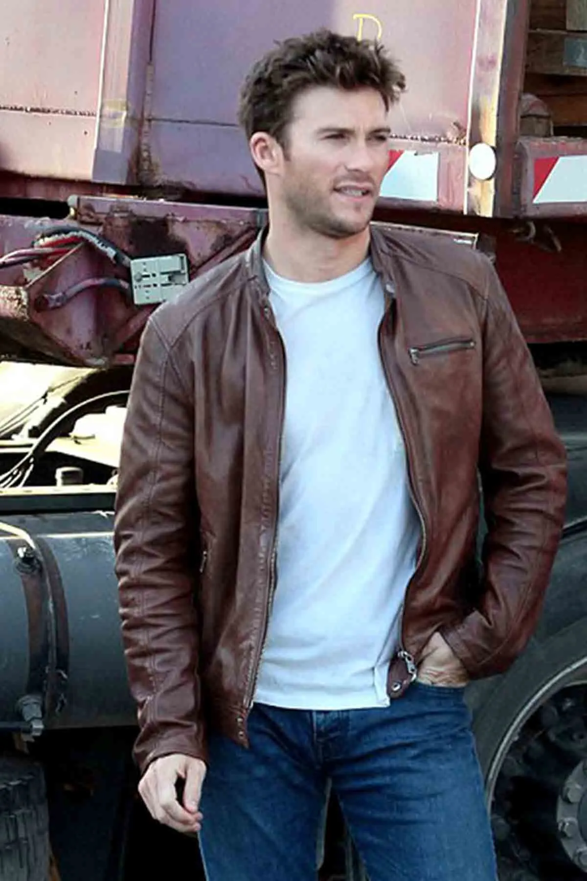 Epic Scott Eastwood Overdrive Leather Jacket For Men’s