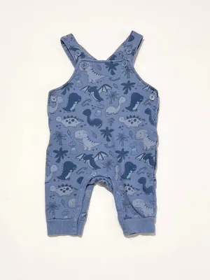 Fleece dinosaur overalls - Size 000
