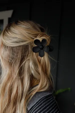 Flower Power Hair Clip - Black