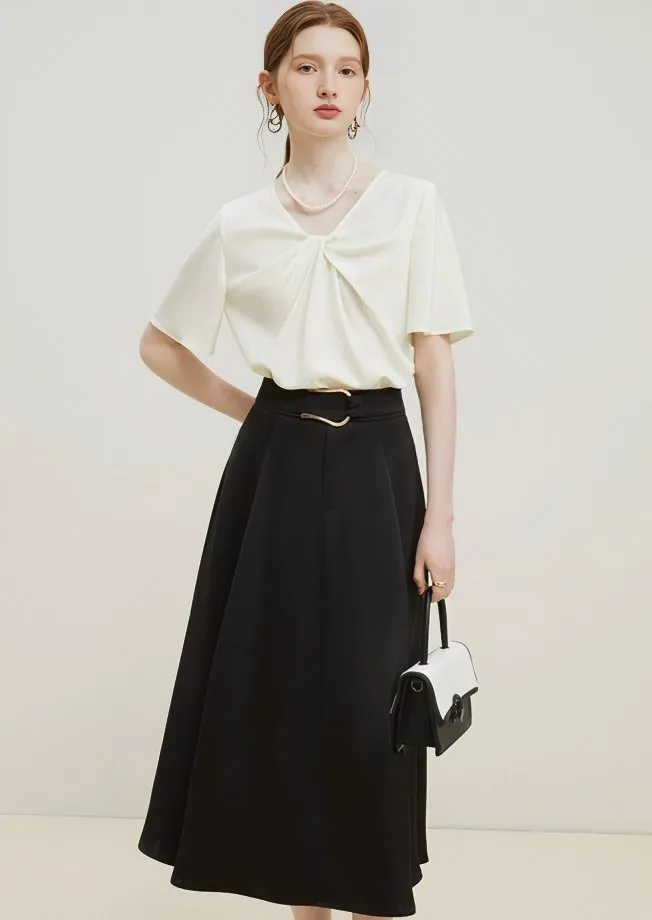 FRONT TWIST CHIFFON TOPS