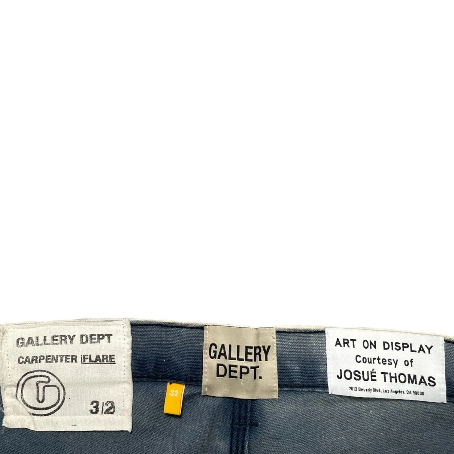 Gallery Department LA Flare Carpenter Pants Navy (White)