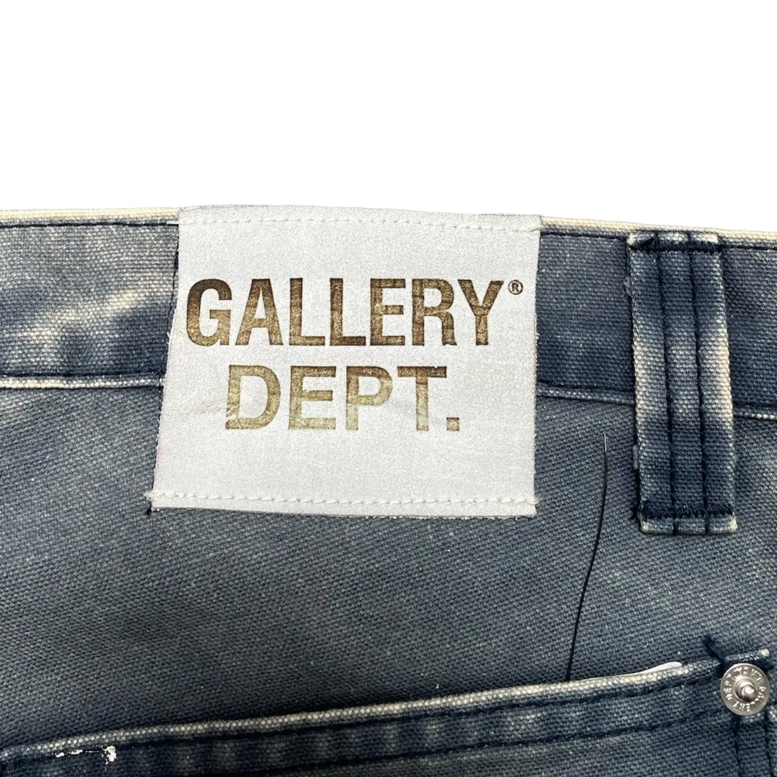 Gallery Department LA Flare Carpenter Pants Navy (White)