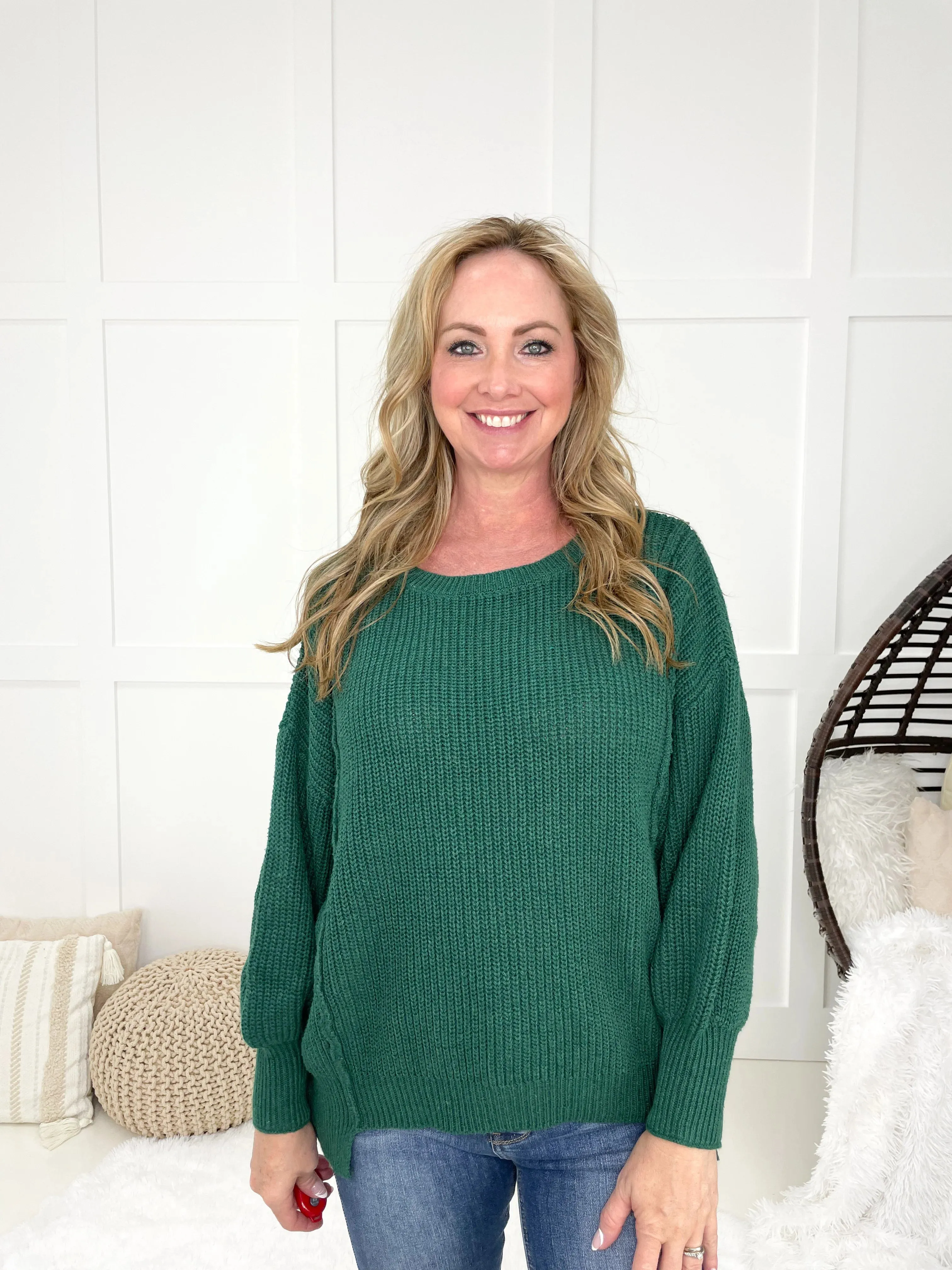Green Holiday Vibes Sweater