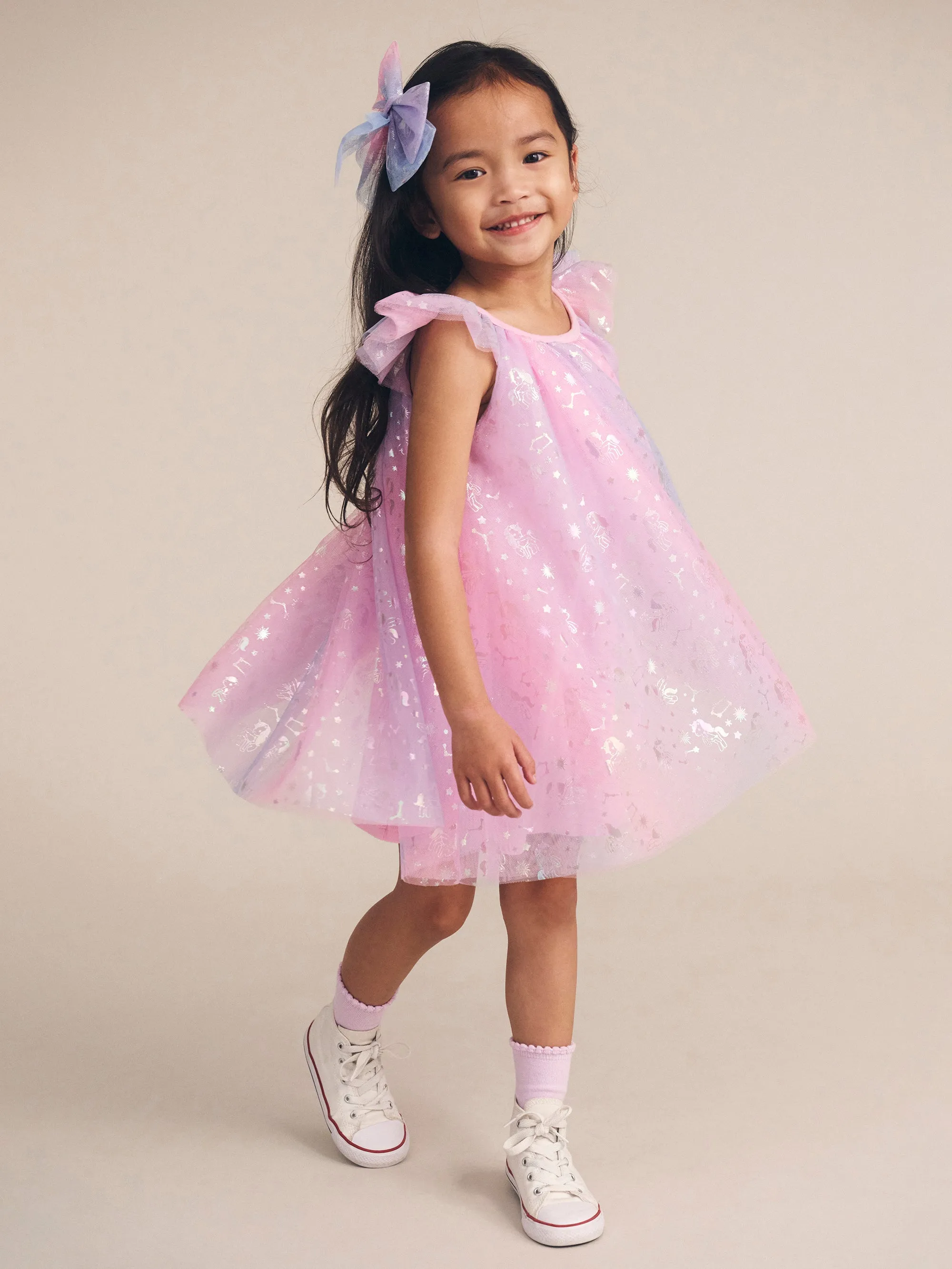 Huxbaby Cosmic Unicorn Frill Tulle Dress