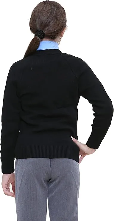 KHIM Children School wear Knitted Cardigan Sweater Girls Boys Full Sleeve Tops