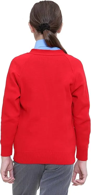 KHIM Children School wear Knitted Cardigan Sweater Girls Boys Full Sleeve Tops