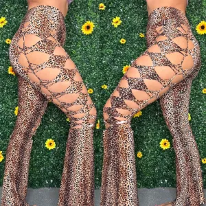 Leopard Weaved Flares