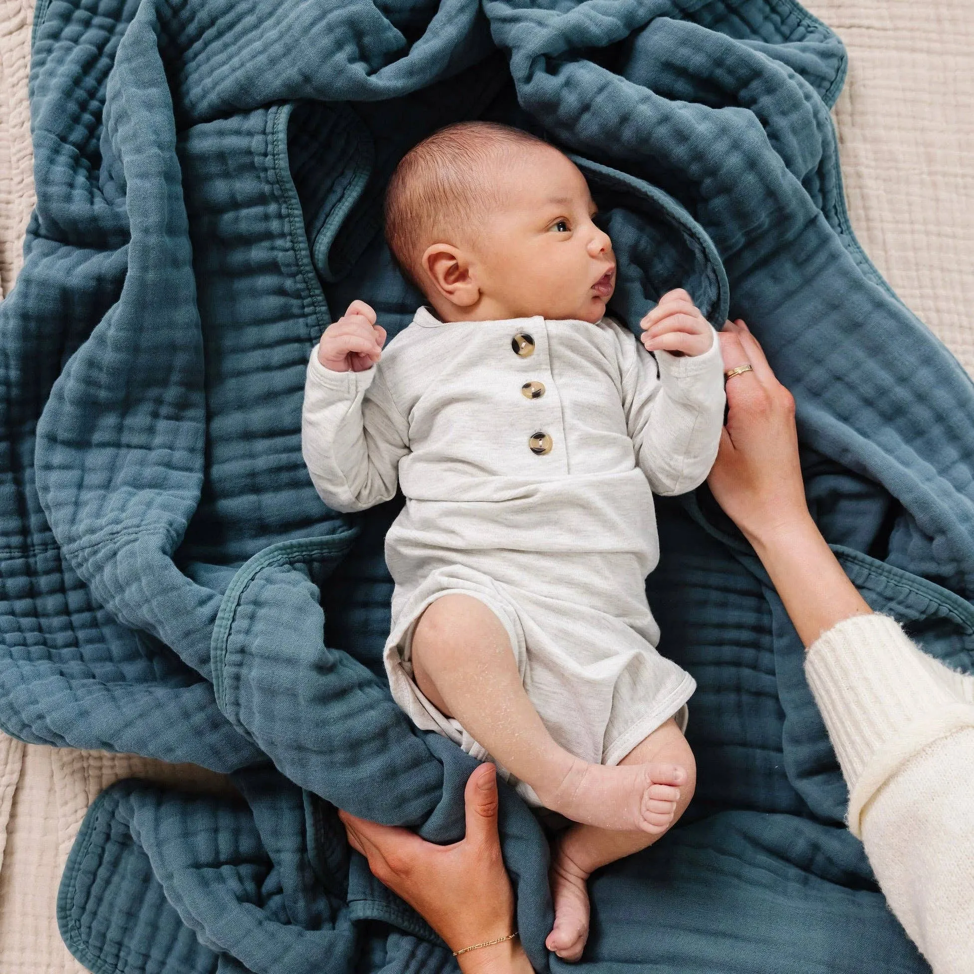 Lou Lou & Company - Cloud Muslin Quilt - Balsam