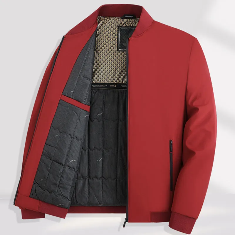Men's modern warm winter jacket with zip pocket