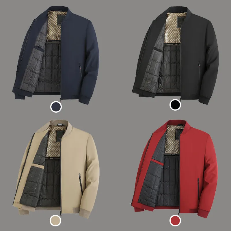 Men's modern warm winter jacket with zip pocket