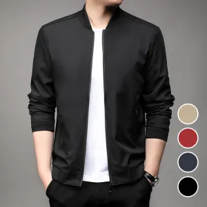 Men's modern warm winter jacket with zip pocket
