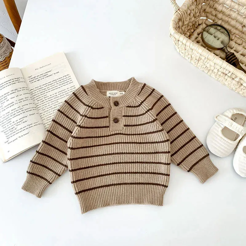 Petite Knit® Classic Stripes Sweater & Overalls Set