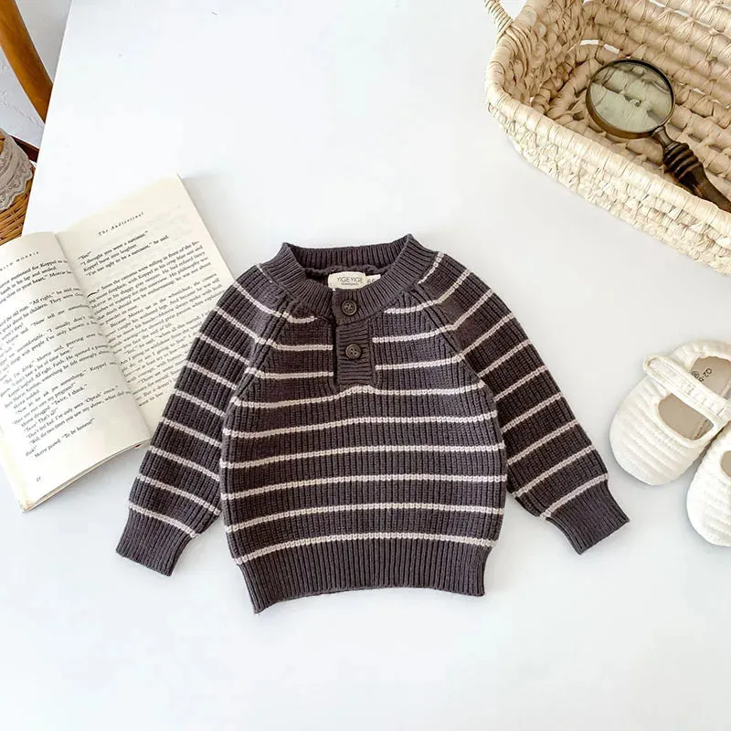 Petite Knit® Classic Stripes Sweater & Overalls Set