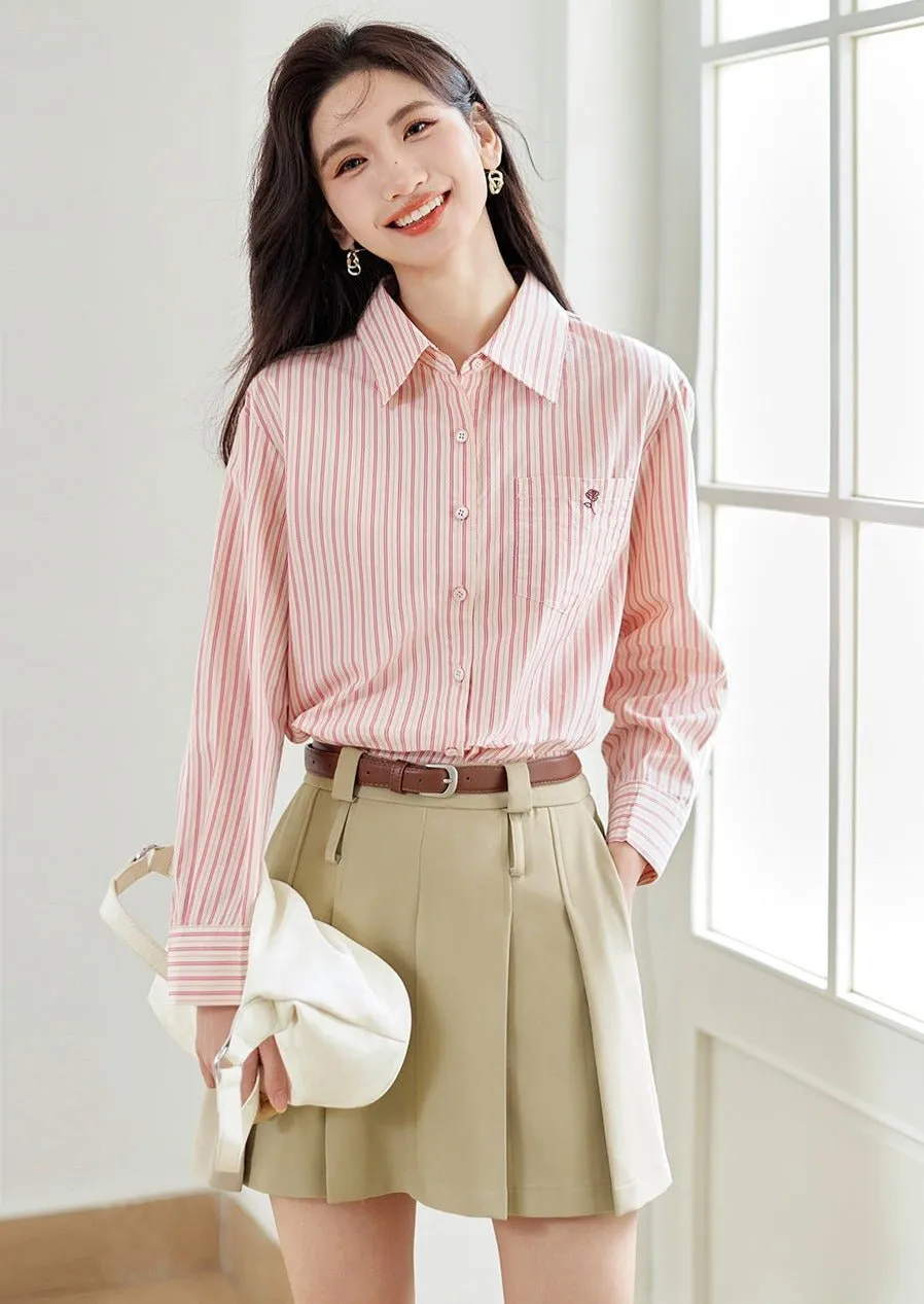 PINK STRIPED DESIGN SHIRT