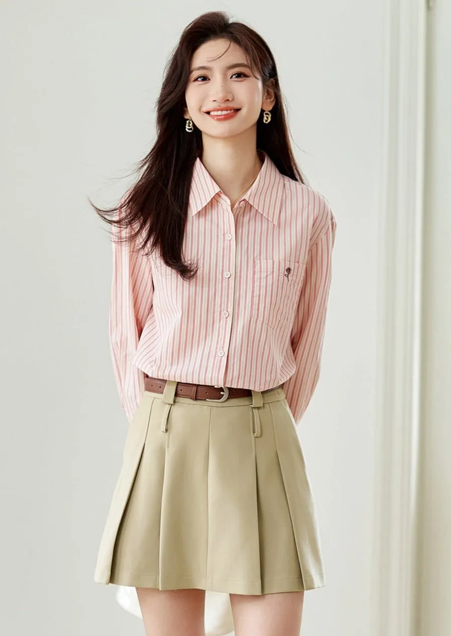PINK STRIPED DESIGN SHIRT