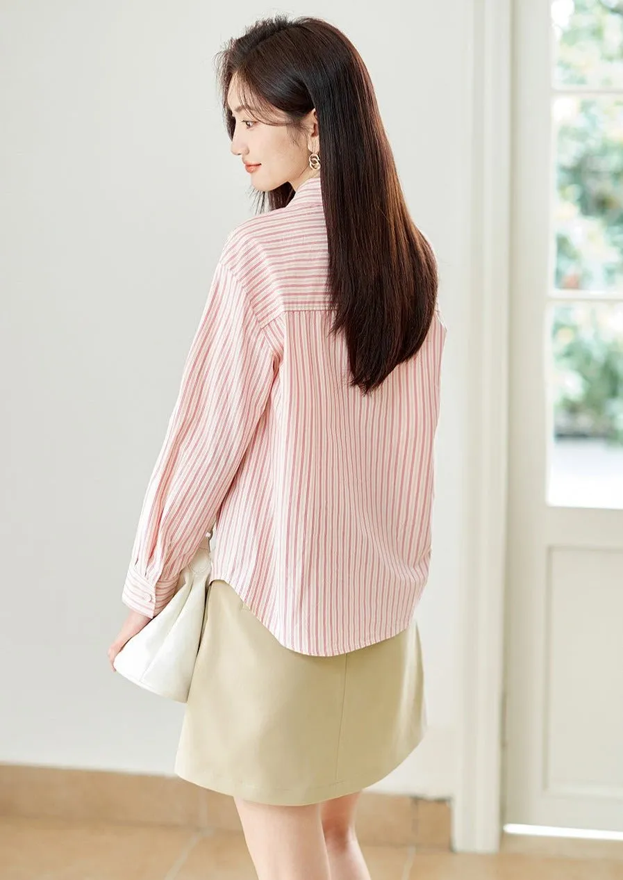 PINK STRIPED DESIGN SHIRT