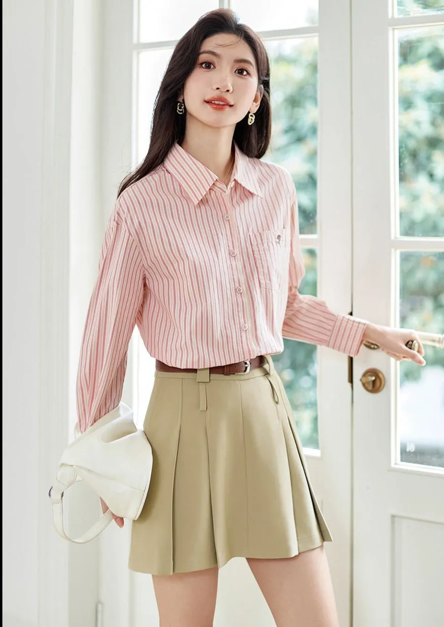 PINK STRIPED DESIGN SHIRT