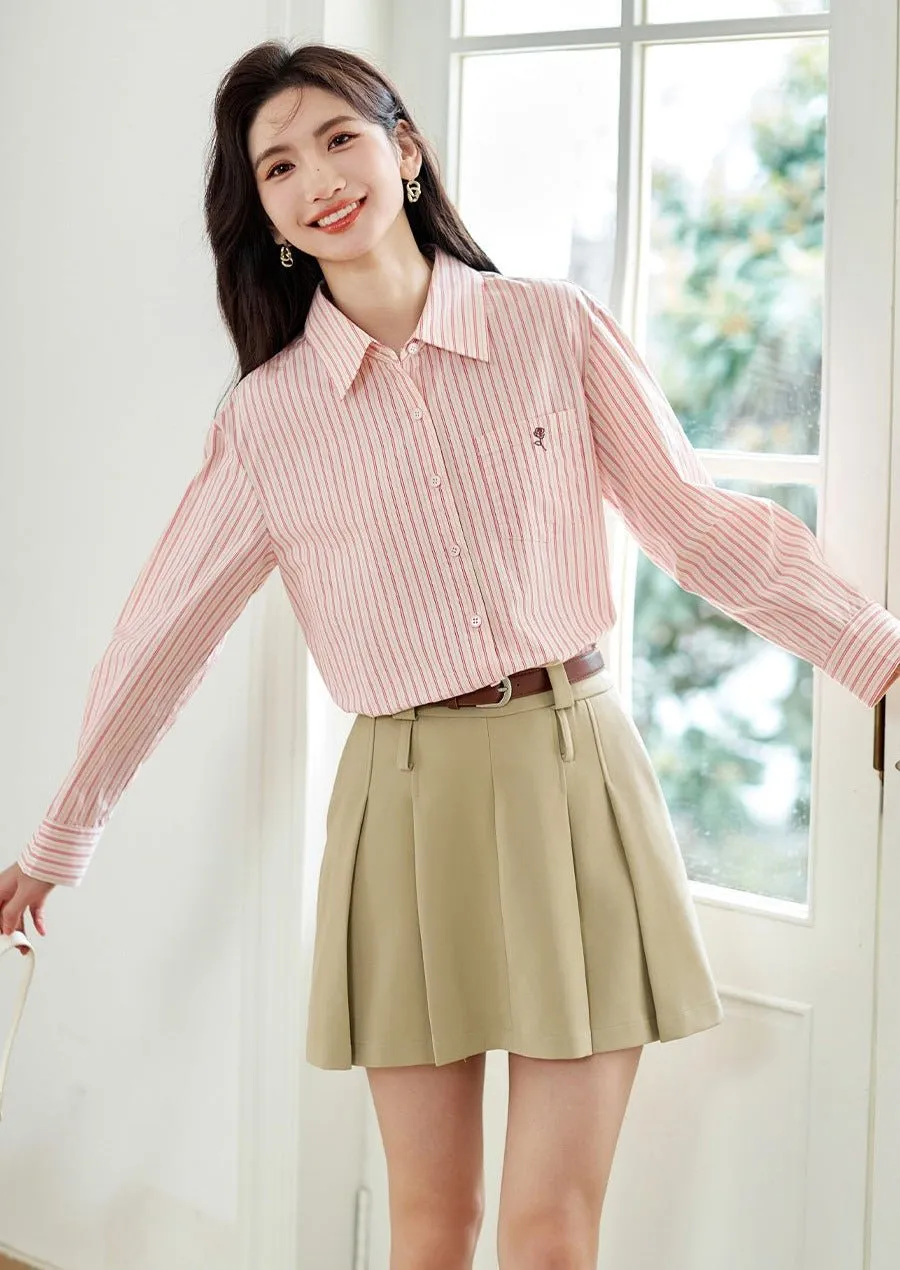 PINK STRIPED DESIGN SHIRT