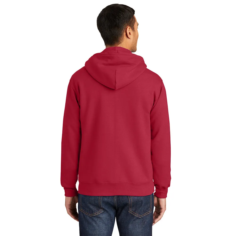 Port & Company® Essential Fleece Full-Zip Hooded Sweatshirt - Red