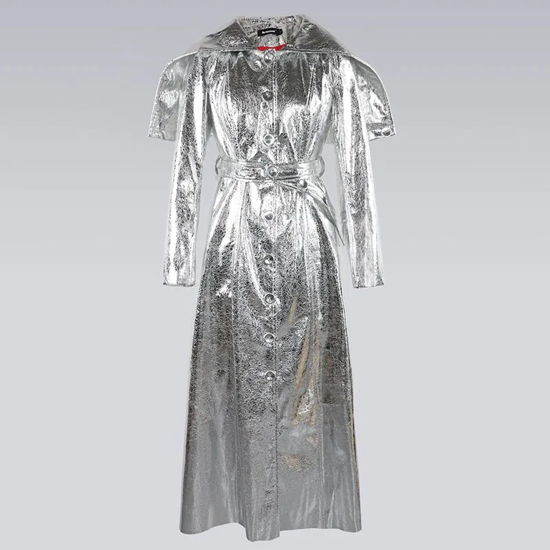 Pre Order:  Cool Shine Hooded Long Overcoat