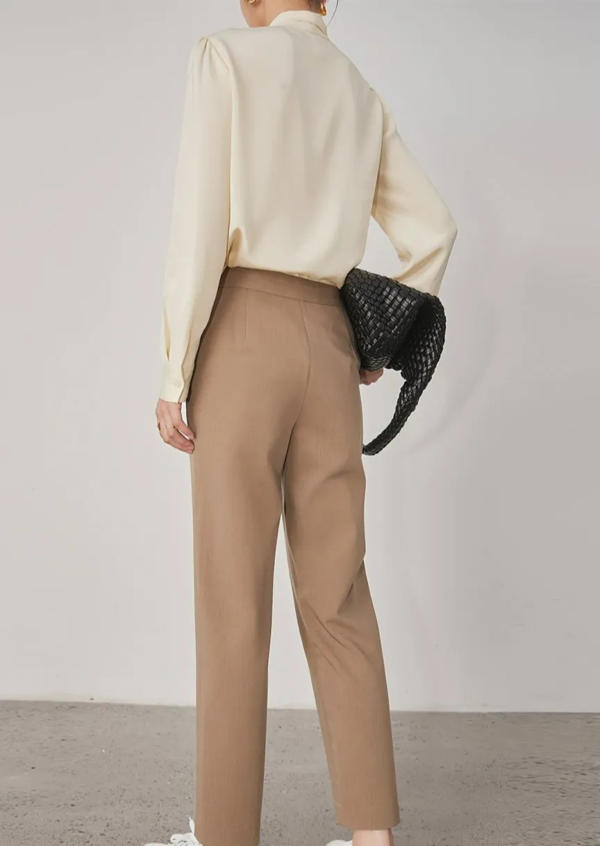 RIBBON SILK SHIRT