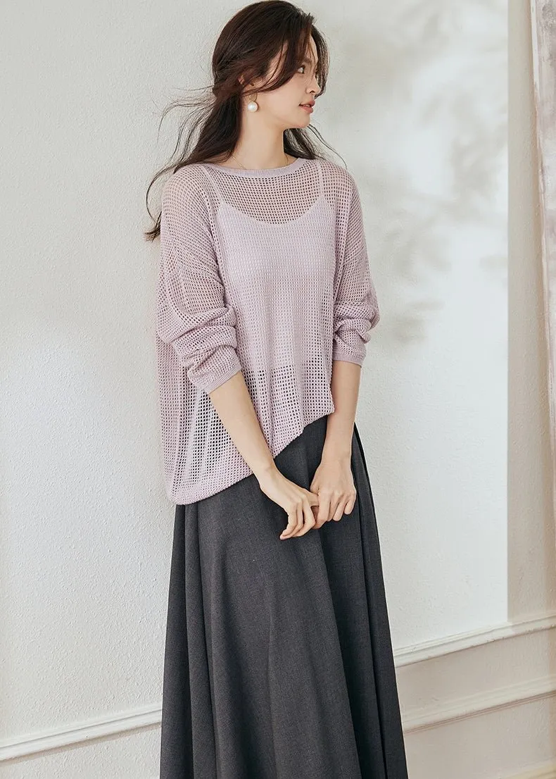 SHEER LOOSE KNIT SWEATER