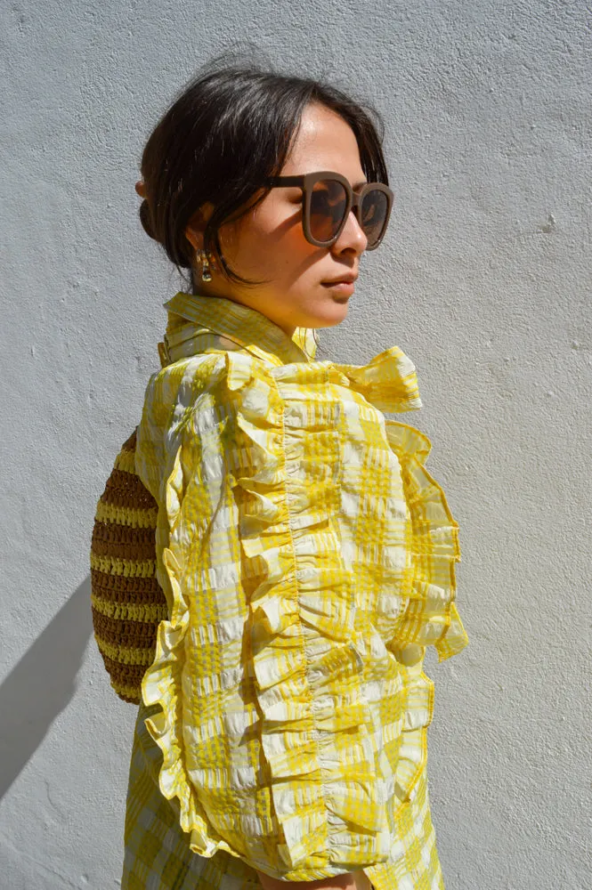 Stella Nova Lovely Yellow Checked Shirt