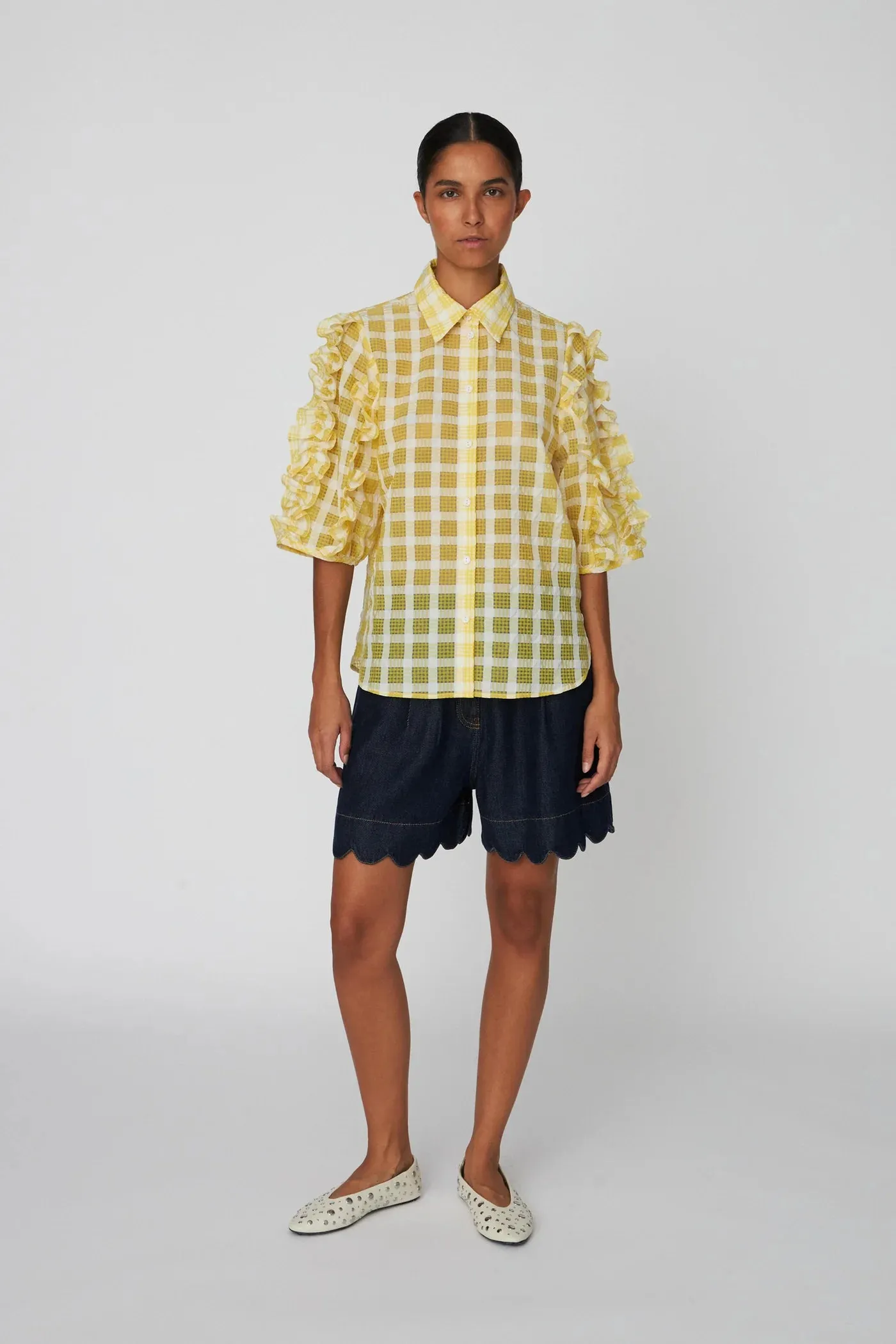 Stella Nova Lovely Yellow Checked Shirt