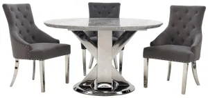 Tremmen Dining Table Round Grey 1300