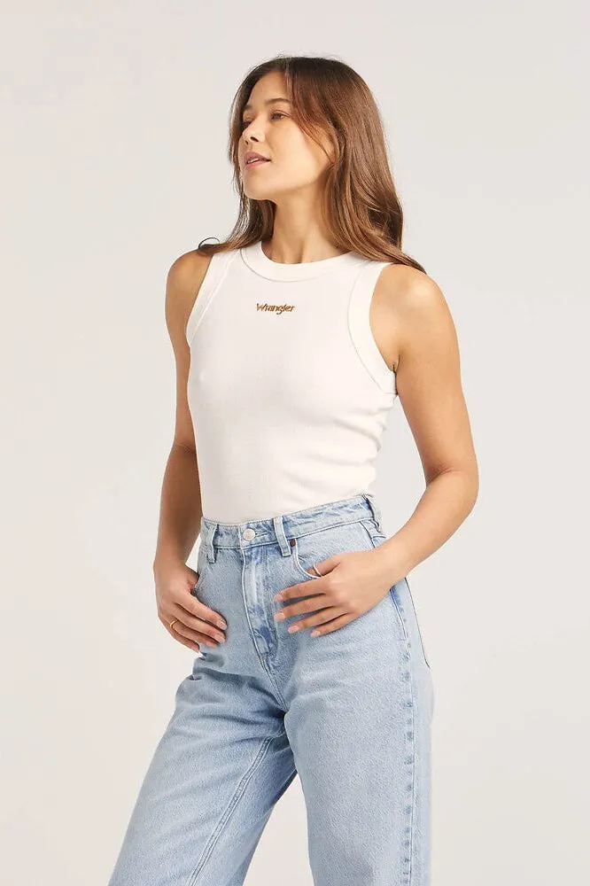 WRANGLER STAPLE RIB TANK - VINTAGE WHITE