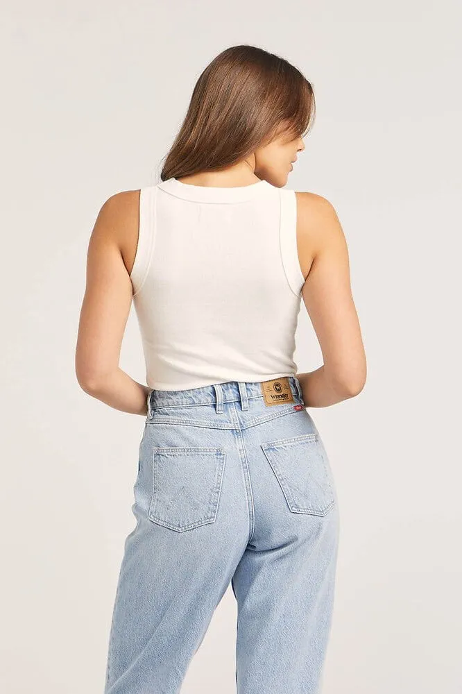 WRANGLER STAPLE RIB TANK - VINTAGE WHITE
