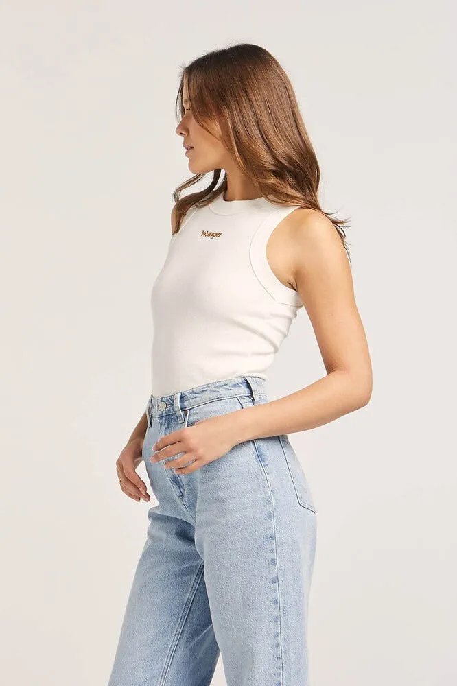 WRANGLER STAPLE RIB TANK - VINTAGE WHITE